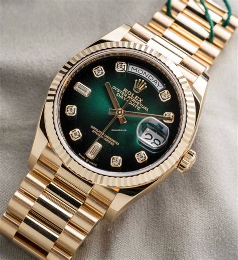 rolex green with diamonds|rolex perpetual day date 36.